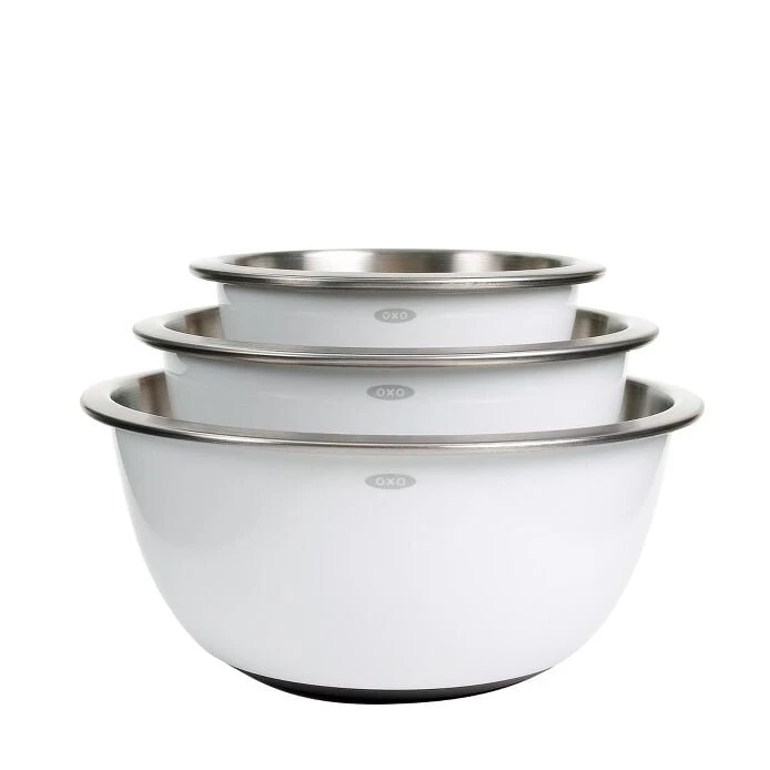 3-Piece Stainless Steel Mixing Bowl Set 3 3-Piece Stainless Steel Mixing Bowl Set