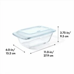 1.6 Qt Loaf Baking Dish With Lid -Oxo 11249200 8 dim 1