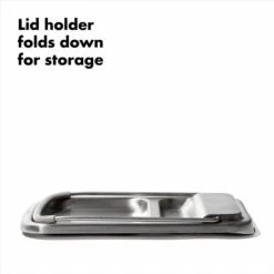 Stainless Steel Spoon Rest With Lid Holder -Oxo 13311700 8c 1