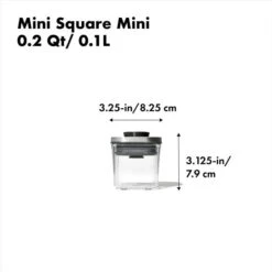 Steel POP Container - Mini Square (0.2 Qt) -Oxo 3118500 stlminisquaremini