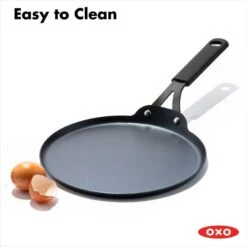 OXO Obsidian Carbon Steel 10" Crepe Pan With Silicone Sleeve -Oxo cc005102 001 8