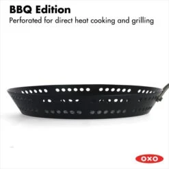 OXO Obsidian Carbon Steel 12" BBQ Frypan With Silicone Sleeve -Oxo cc005104 001 5