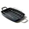 OXO Obsidian Carbon Steel Roaster With Rack 1 OXO Obsidian Carbon Steel Roaster With Rack -Oxo cc005106 001 1