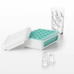 Covered Silicone Ice Cube Tray-Cocktail Cubes -Oxo covered silicone ice cube tray cocktail cubes 11154300 4