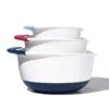 OXO Good Grips 3-Piece Mixing Bowl Set 1 OXO Good Grips 3-Piece Mixing Bowl Set -Oxo gg 11323100 coloredhandlesmixing