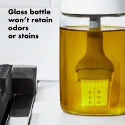 Glass Oil Bottle And Silicone Brush Set -Oxo gg 11380400 glassoilbottleandbrush apdp 03