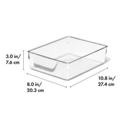 OXO Good Grips Refrigerator Storage Bin 5 In X 10 In 21 OXO Good Grips Refrigerator Storage Bin 5 In X 10 In -Oxo gg 13346100 8x10infridgeorgbin apdp 01 dim