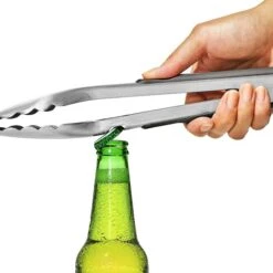 OXO Outdoor 10.5in Stainless Steel Tongs With Bottle Opener -Oxo od 9109000 071921 40 rgb