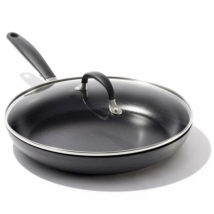 Non-Stick 12-Inch Frying Pan With Lid 3 Non-Stick 12-Inch Frying Pan With Lid